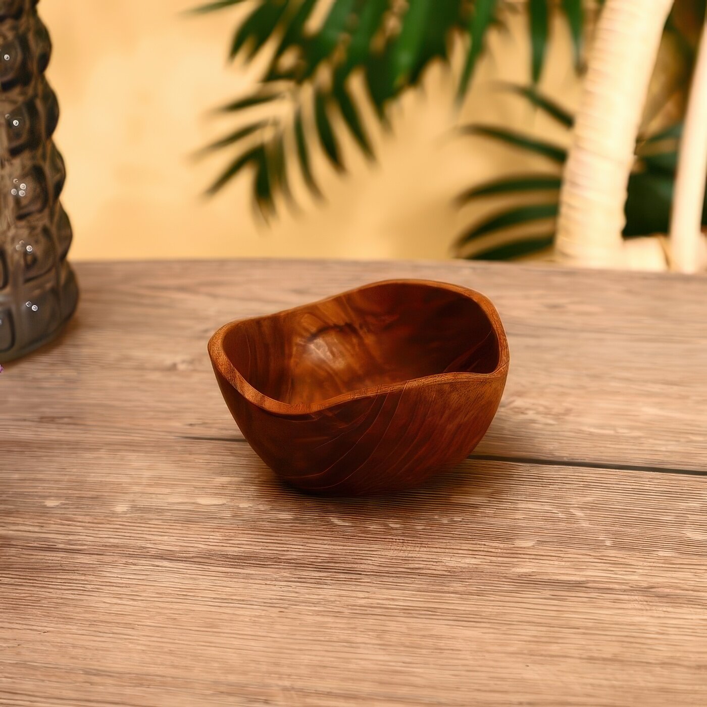 Тарелка SKYPHOS, 12х12х6 см, 500мл, тиковое дерево