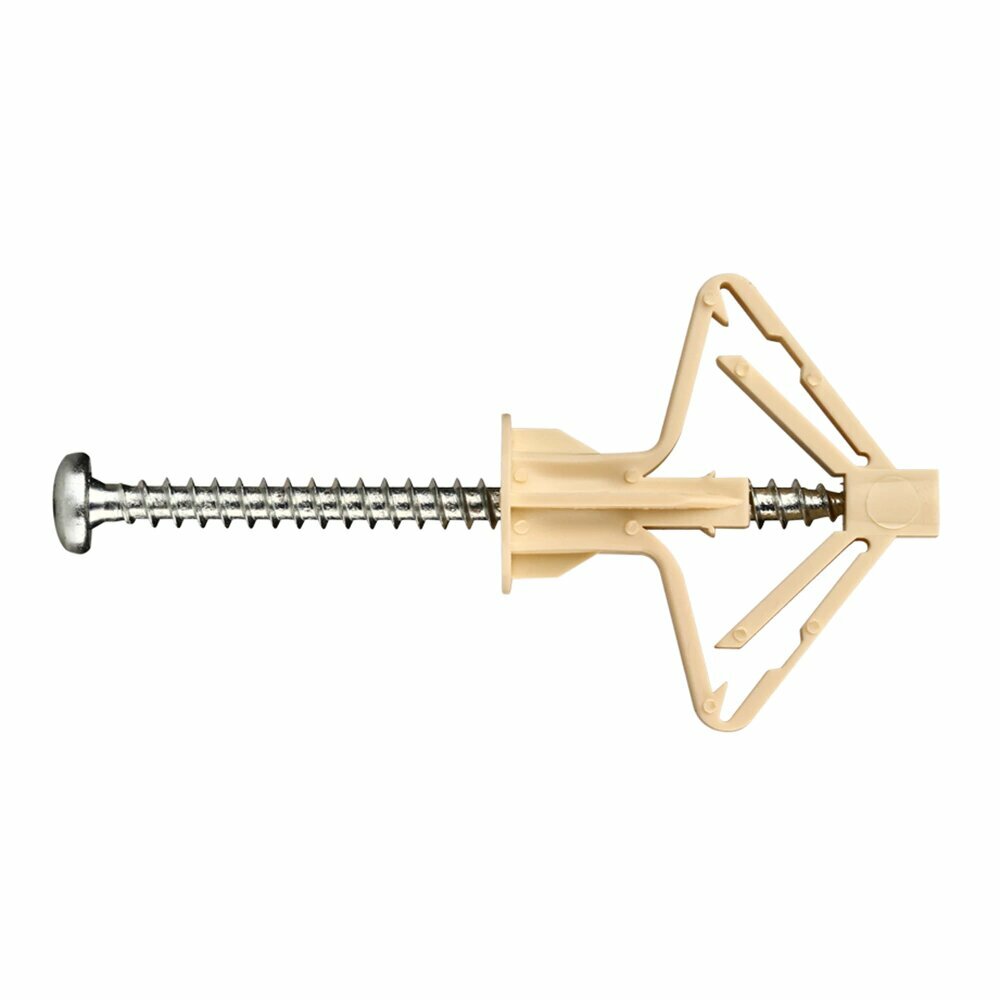 Дюбель для листовых материалов Бабочка европартнер PLA 9х50 мм с шурупом 4х60 мм 10 шт