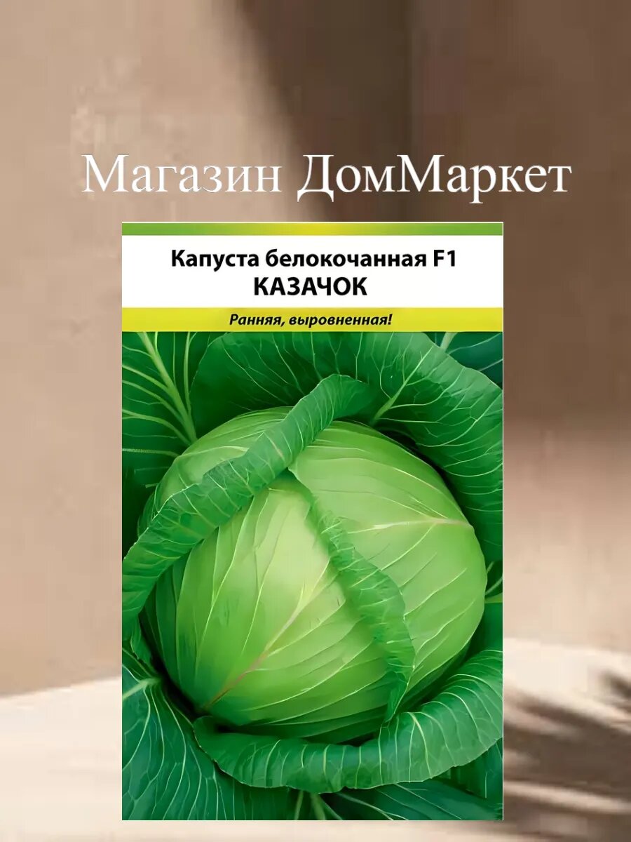 Капуста белокочанная F1 Казачок скороспелый гибрид025 гр семян.