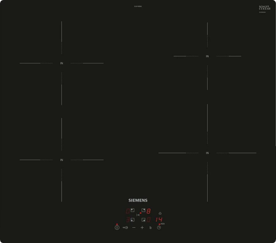 Варочная панель индукционная Siemens EU611BEB6E, черный