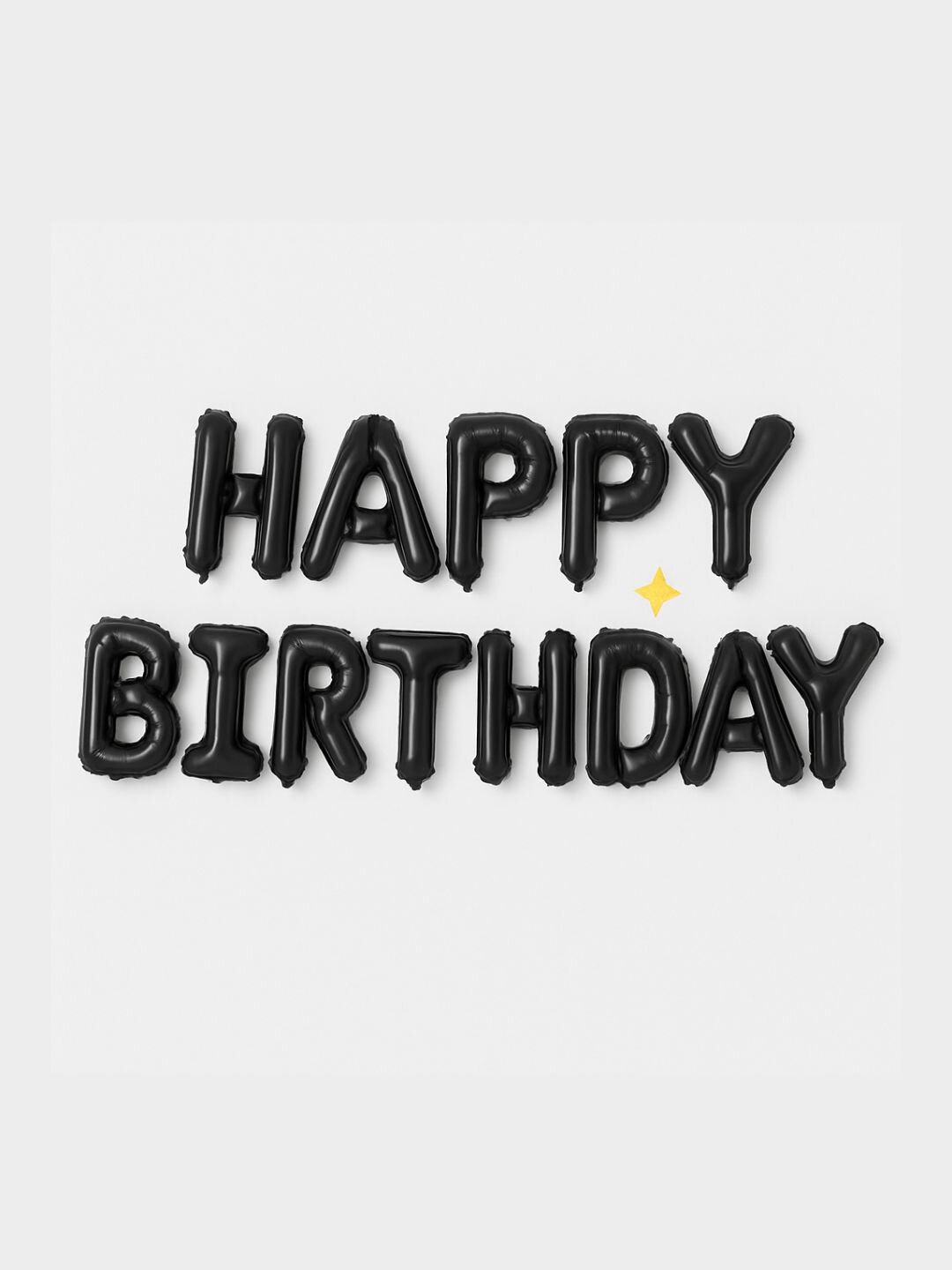 Надпись из шаров "HAPPY BIRTHDAY" –для оформления дня рождения - Черный