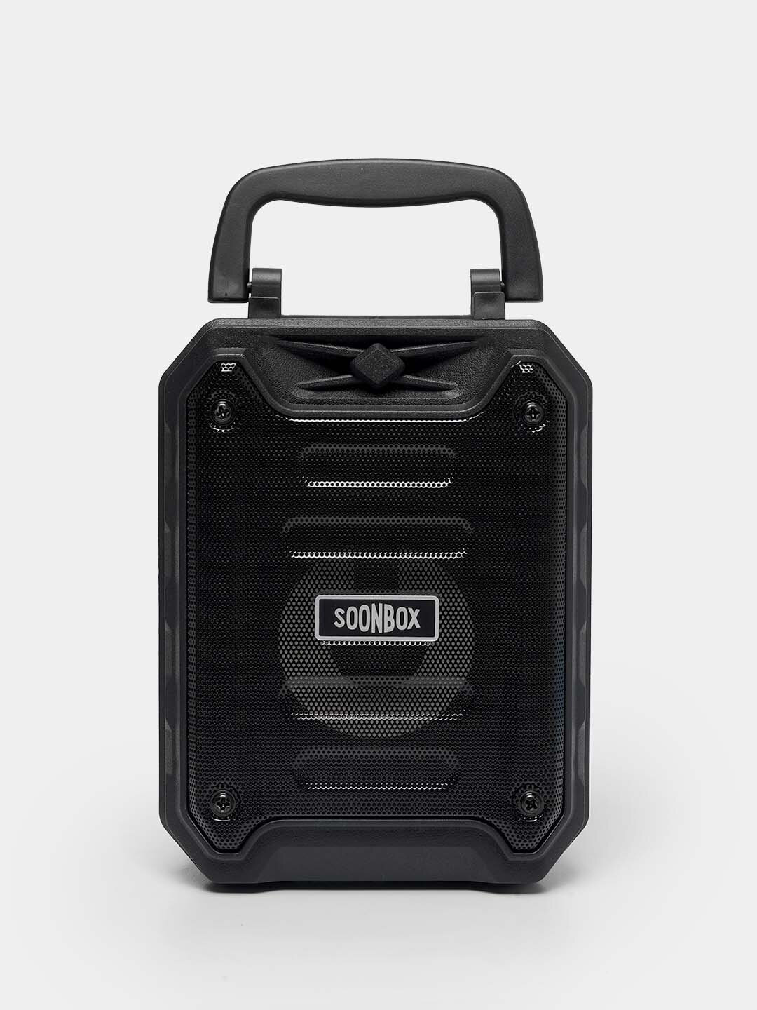 SOONBOX S10 портативная Bluetooth колонка – мощный бас, светодиодная подсветка, беспроводная Hi-Fi акустика