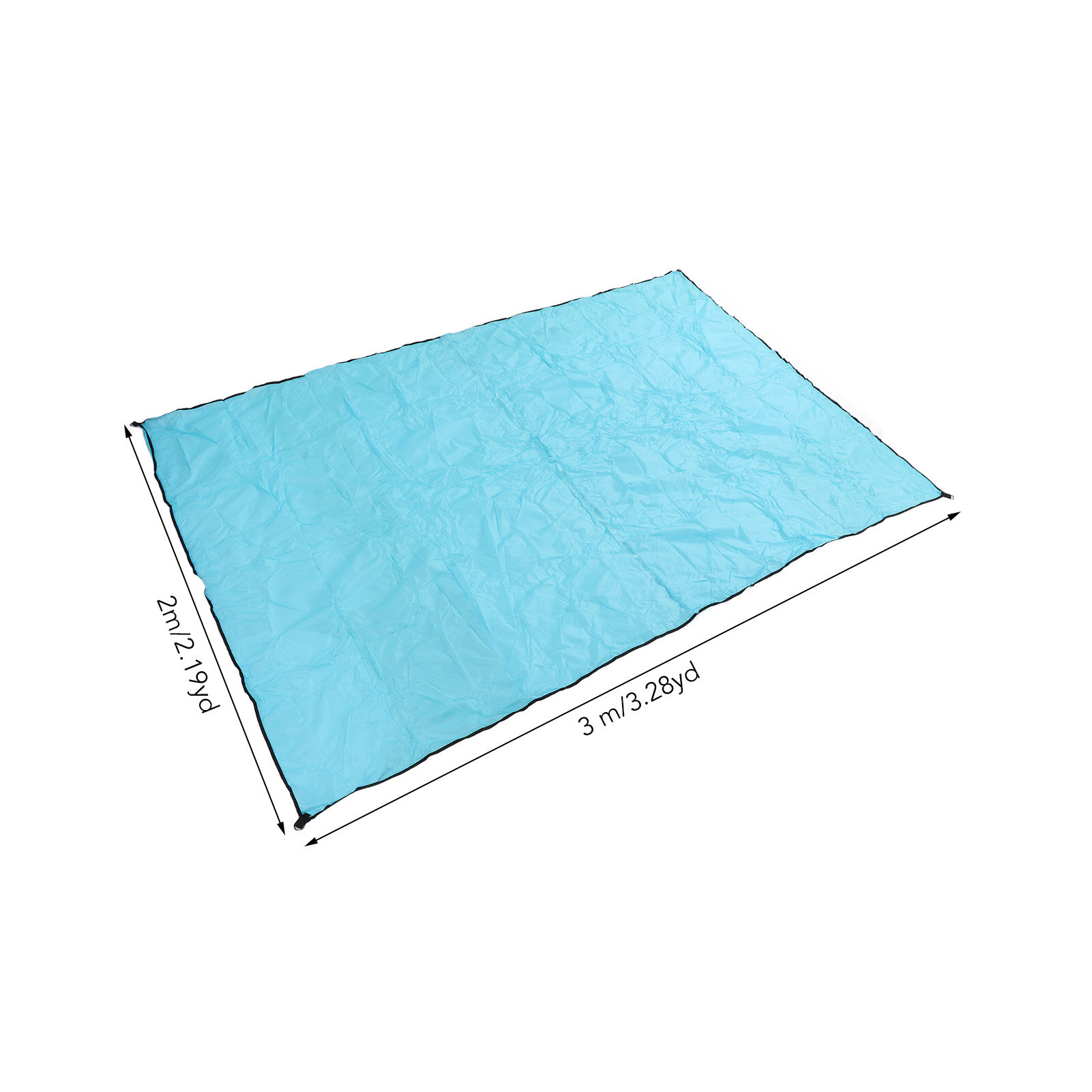 Навес из холста из нержавеющей стали прямоугольный навес 2x3 м с четырьмя веревками для двора луга сада синий