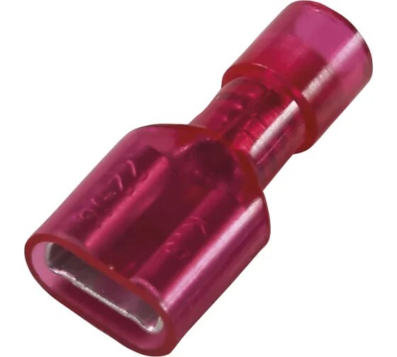 Клемма Rexant плоская изолированная гнездо 6.6 мм в нейлоне0.5-1.5 мм² РПи-м(н) 1.5-(6.3) красный {08-0613} (1 шт)