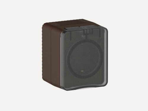 Изображение товара Розетка 1-ая с/з со шторками IP54 16А 250В коричневый Profi54 AtlasDesign ATN546045