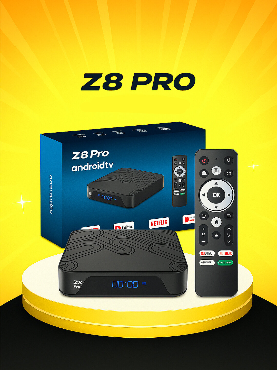 Смарт ТВ приставка Android Smart TV Box Z8 pro Смарт тв бокс — фото 1