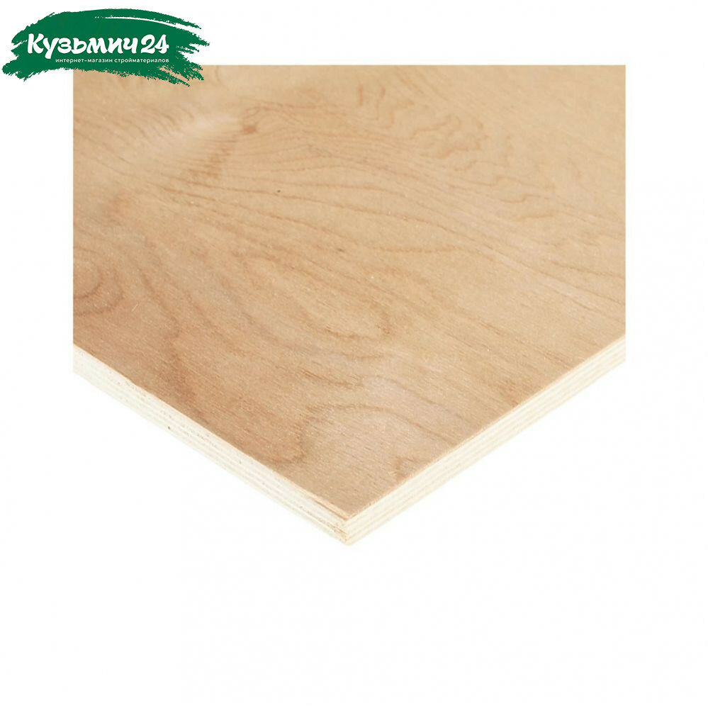 Фанера строительная ФК сорт 4/4 береза 4х1525x1525 мм для внутренних работ
