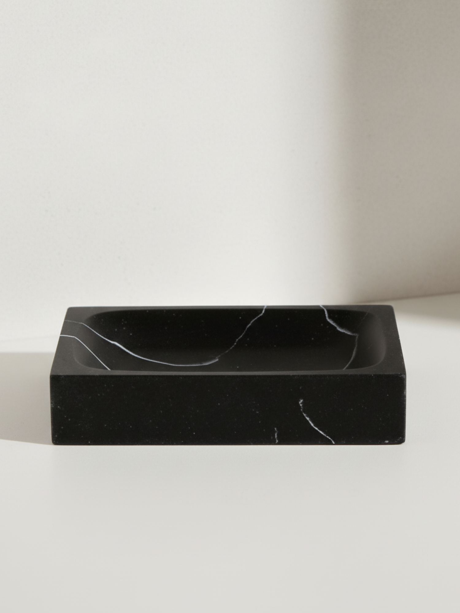 Мыльница PERFECTO LINEA Marble черная под натуральный камень (35-000014) — фото 1