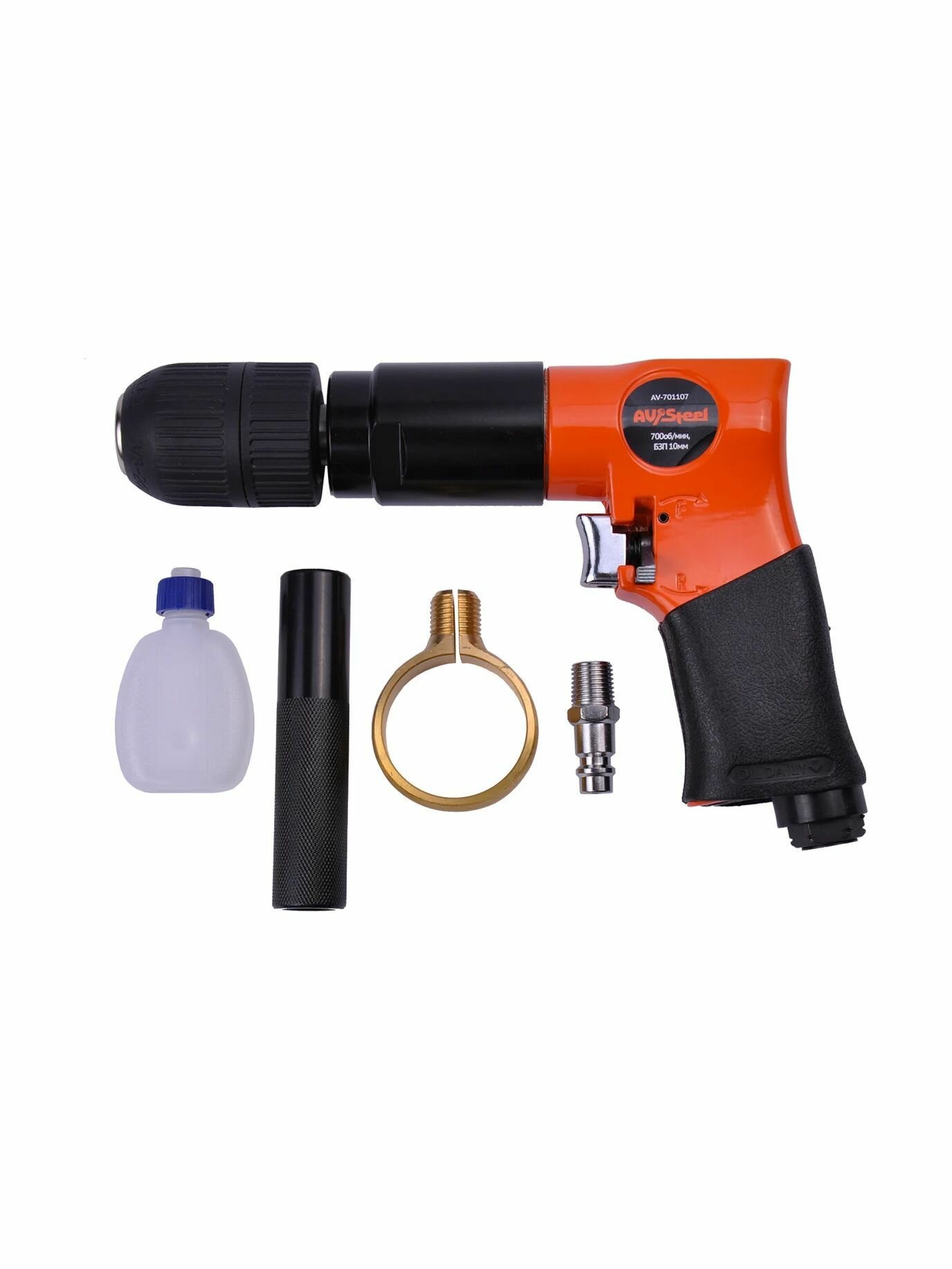 Пневмодрель AV Steel AV-701107, быстрозажимной патрон, 700 об/мин