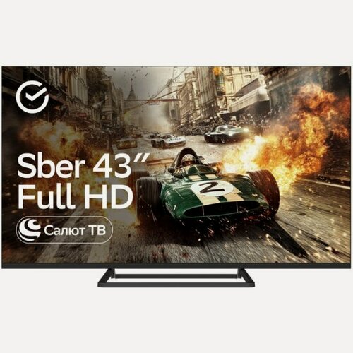 Изображение товара Умный телевизор Sber SDX-43F3111, 4K Ultra HD, Салют ТВ, черный