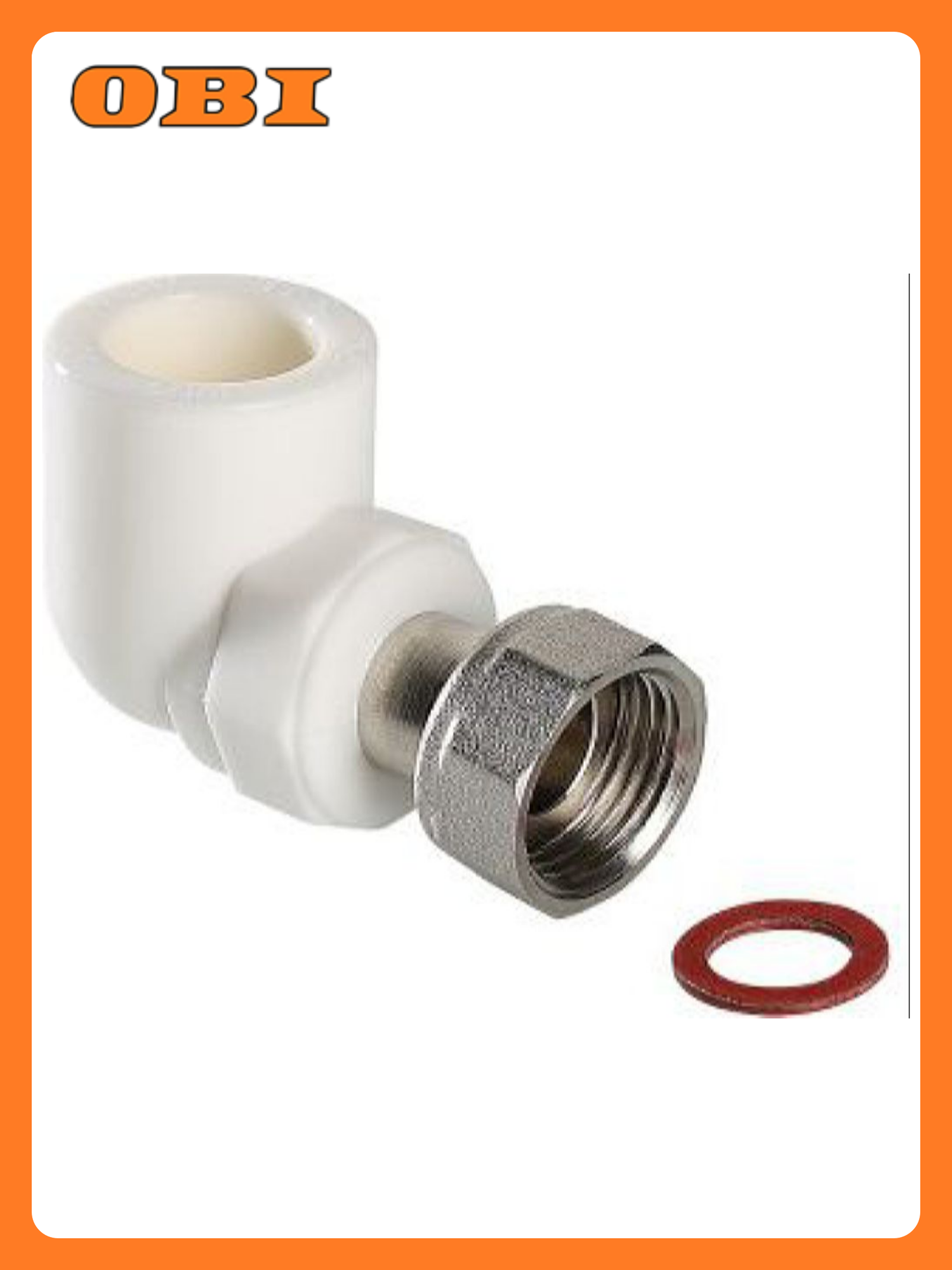 Угольник VALTEC полипропилен с накидной гайкой 20мм х 1/2