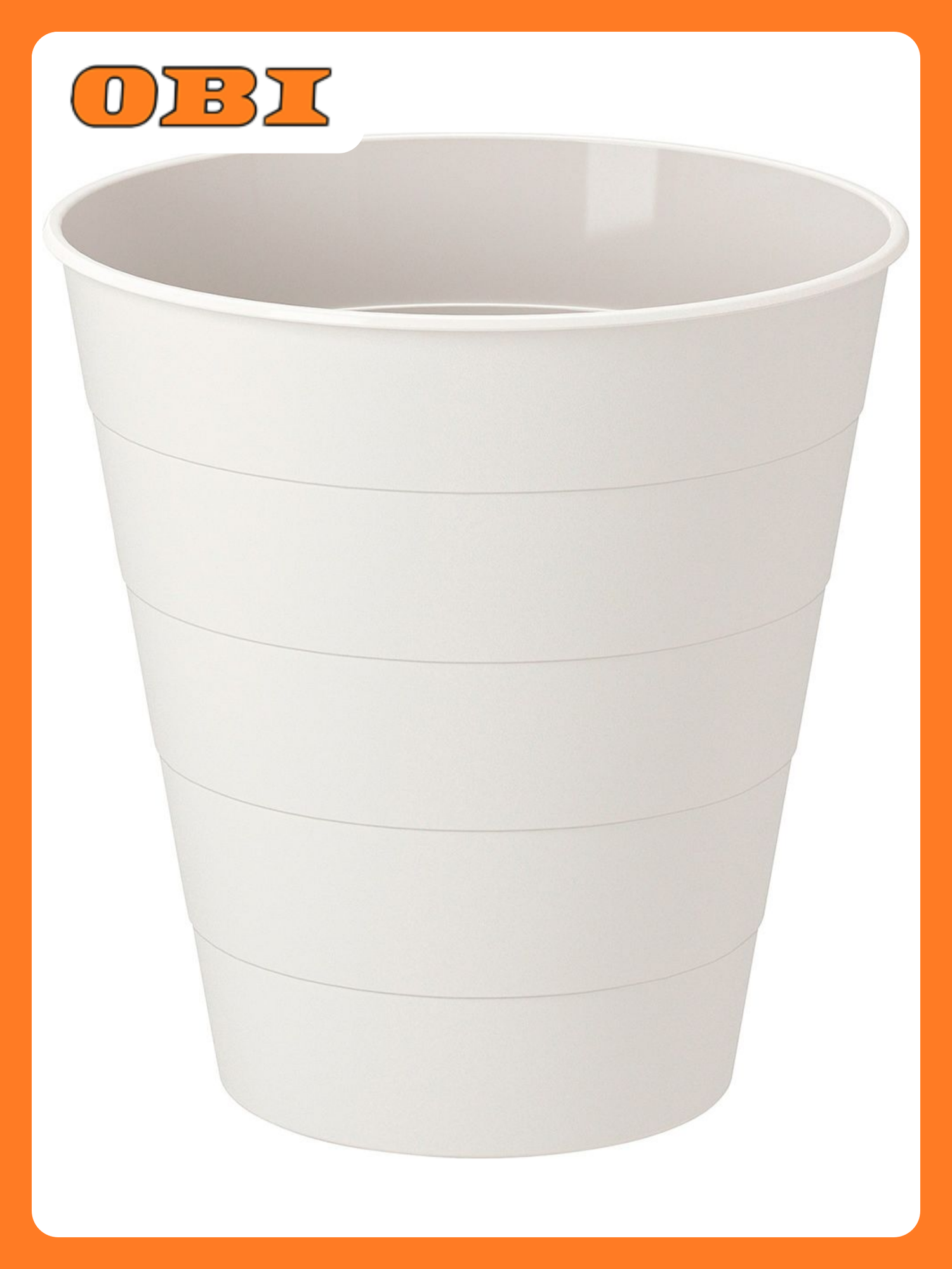 Корзина для бумаг IDEA (М-Пластика) пластик 10л белая 28x28x28см