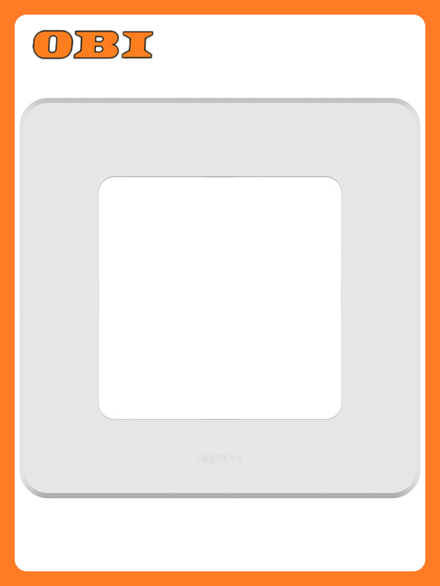 Рамка Legrand Inspiria белая 1 пост ABS-пластик крепление на защелках