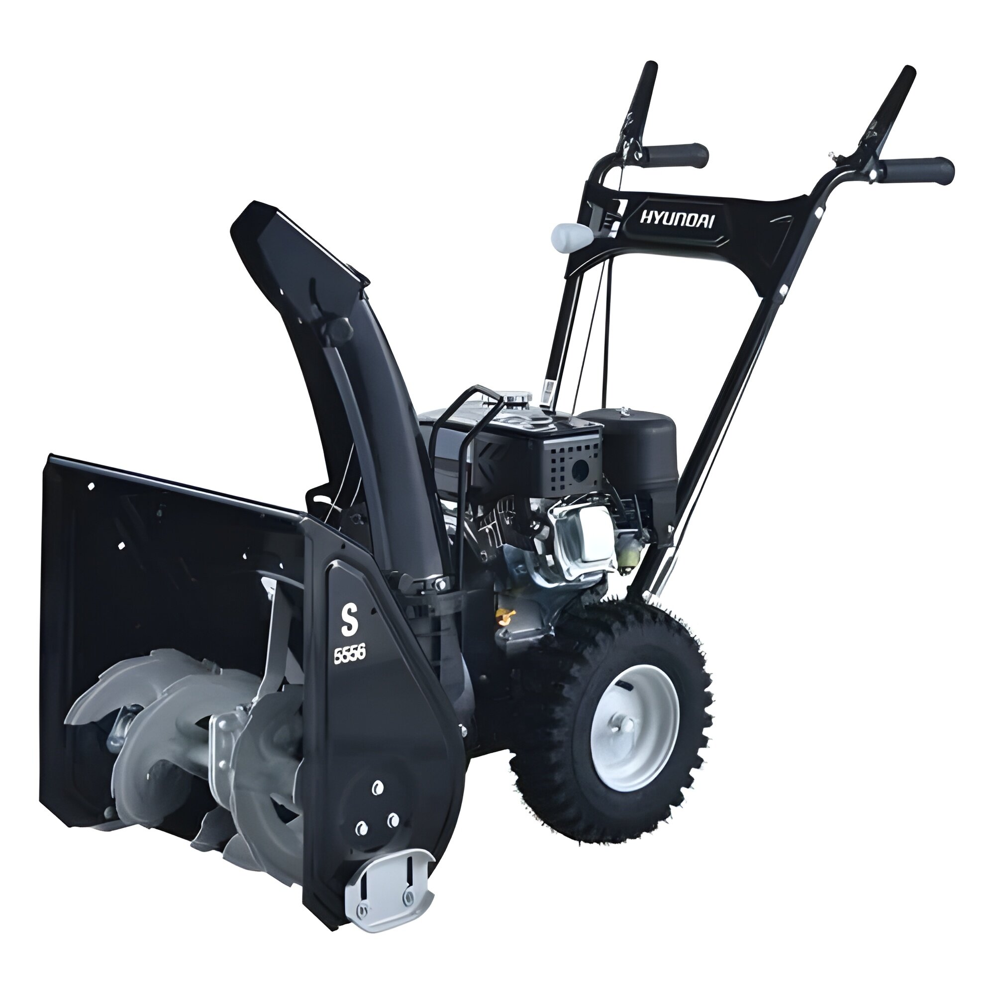 Снегоуборщик бензиновый Hyundai S 5556 самоходный 5.5 л. с ширина захвата 53 см металлический шнек