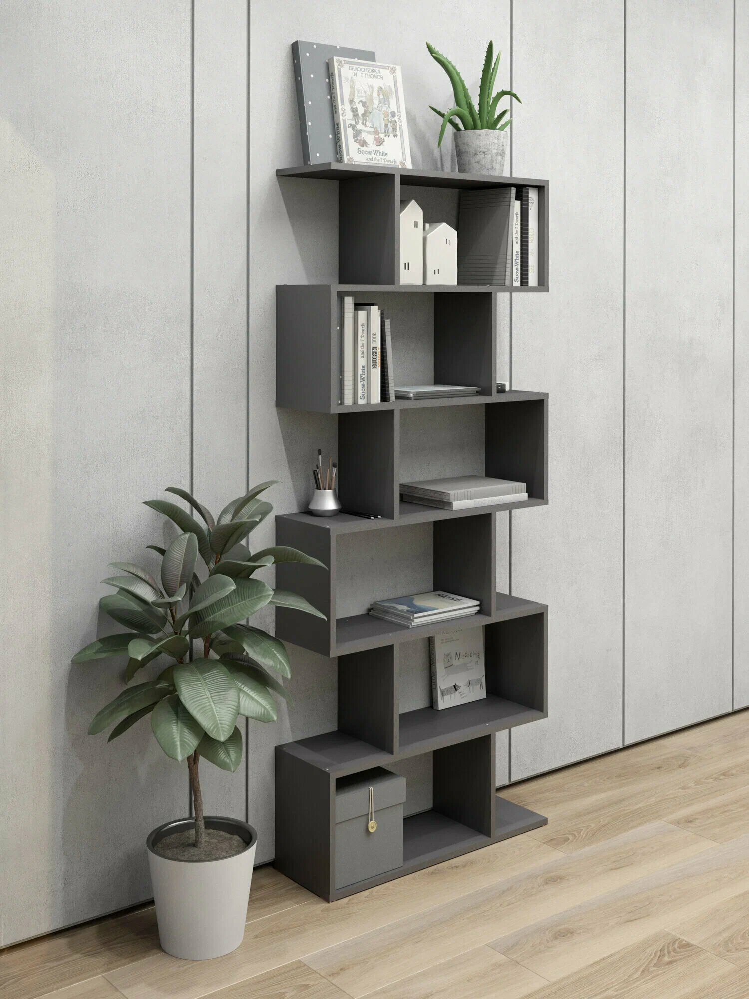 Стеллаж - мебель деревянная, напольная шкаф-полка для игрушек и книг