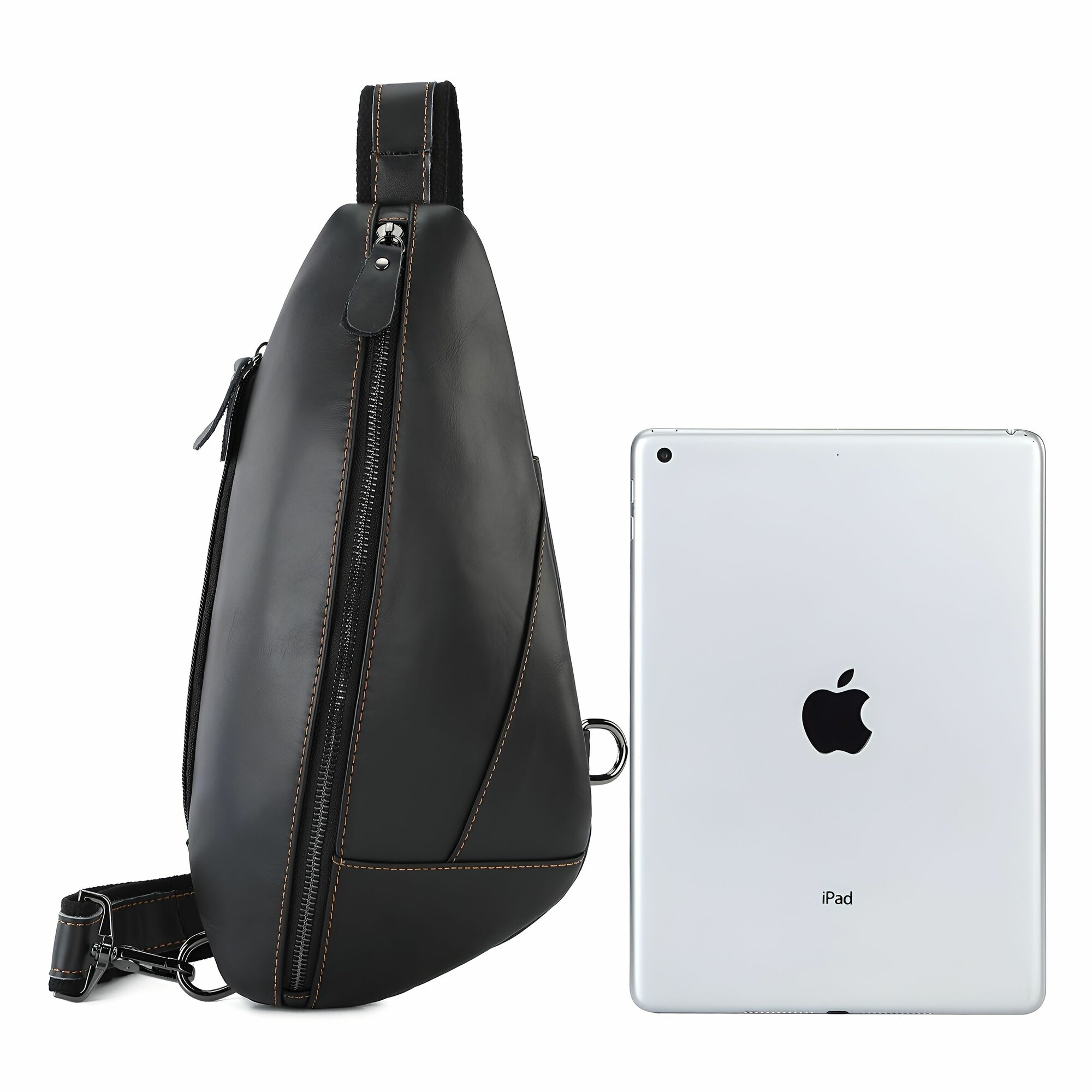 Сумка кросс-боди КожаноFF, фактура гладкая, темно-коричневый — фото 1