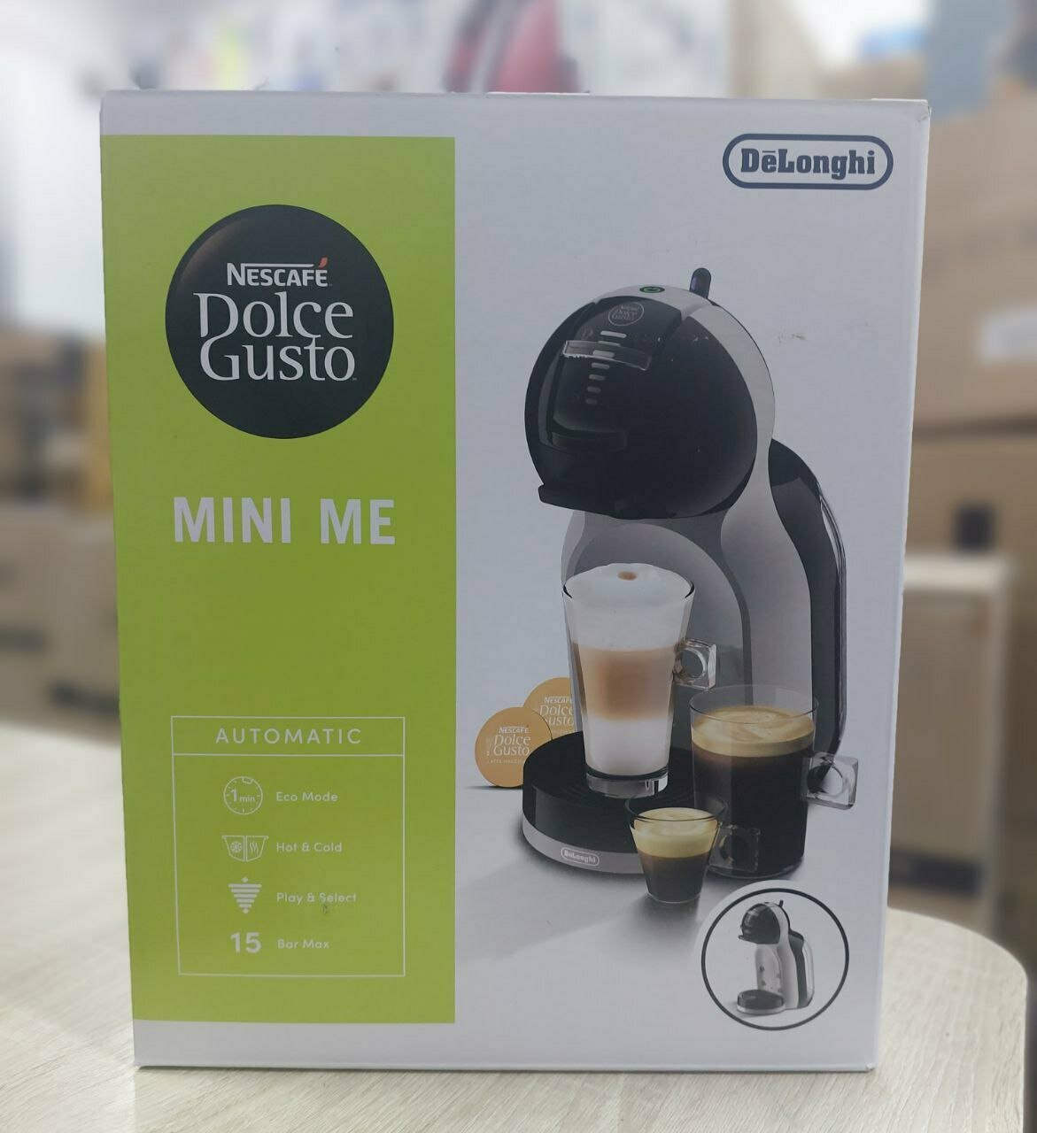 Кофемашина DeLonghi EDG155 Mini Me, капсульная, давление 15 Бар, приготовление эспрессо