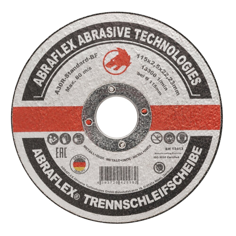 Круг отрезной Abraflex 115x2,5x22,23 A-30 Standard BF (металл) (10шт.)