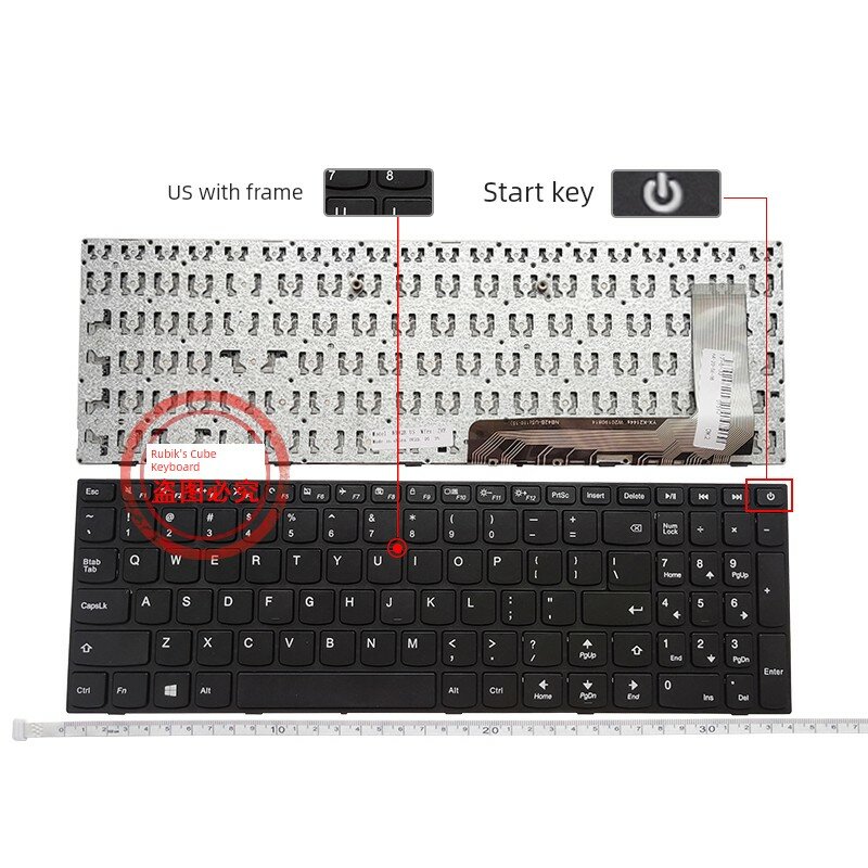 Клавиатура RU/SP подходит для Lenovo 510-15IKB, V110-15ISK/15IAP/15IBR, 110-15IBD (Применимая модель/модель с рамкой)