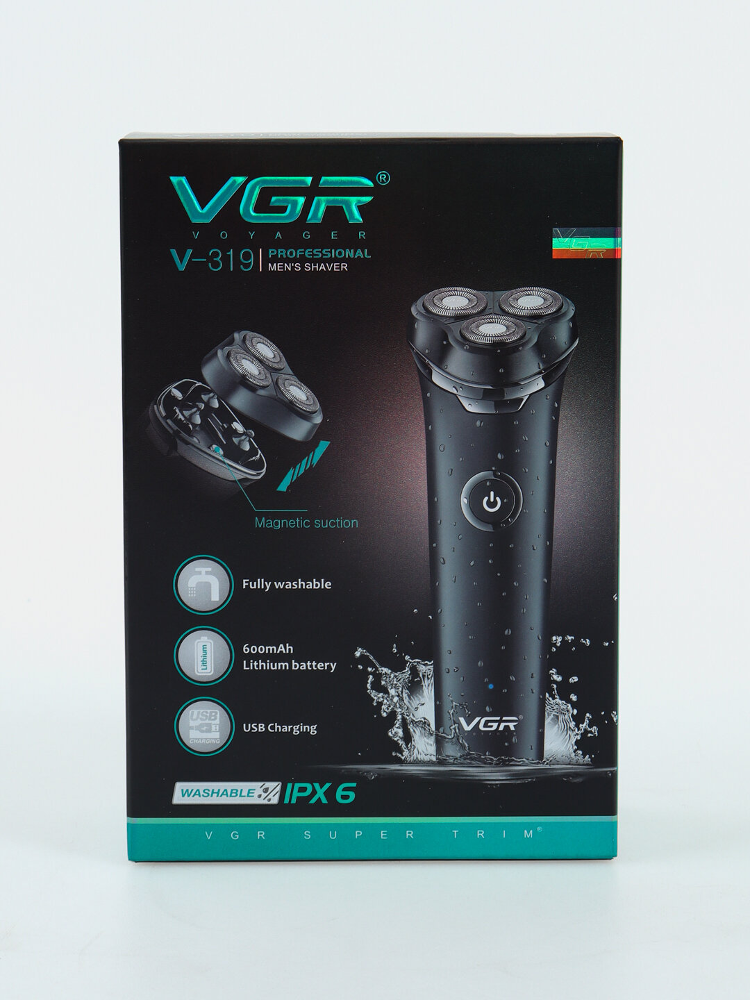 Машинка для стрижки VGR V-319, питание от USB, нержавеющая сталь — фото 1