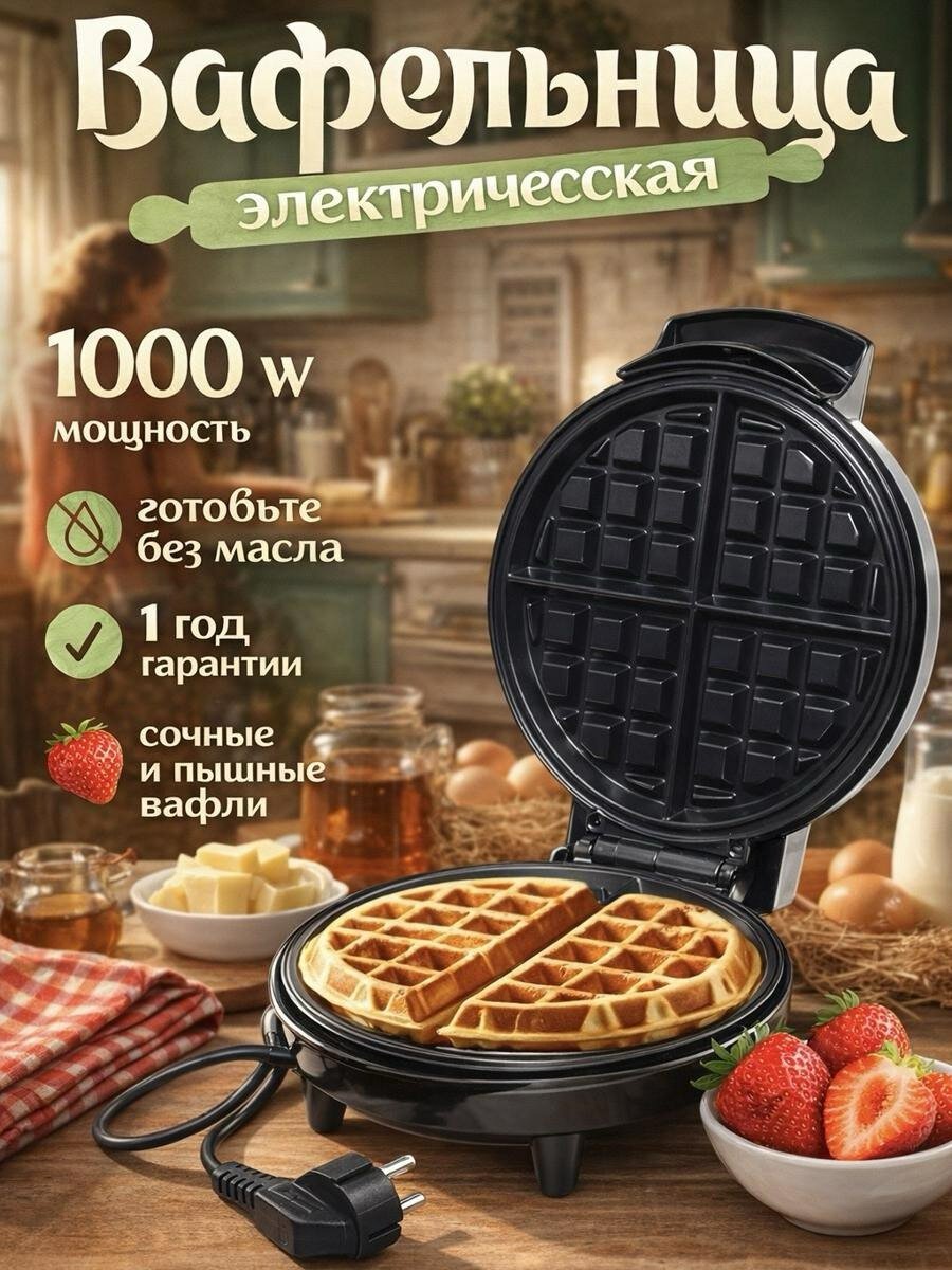 Многофункциональная вафельница Sonifer SF-6084, 3 в 1