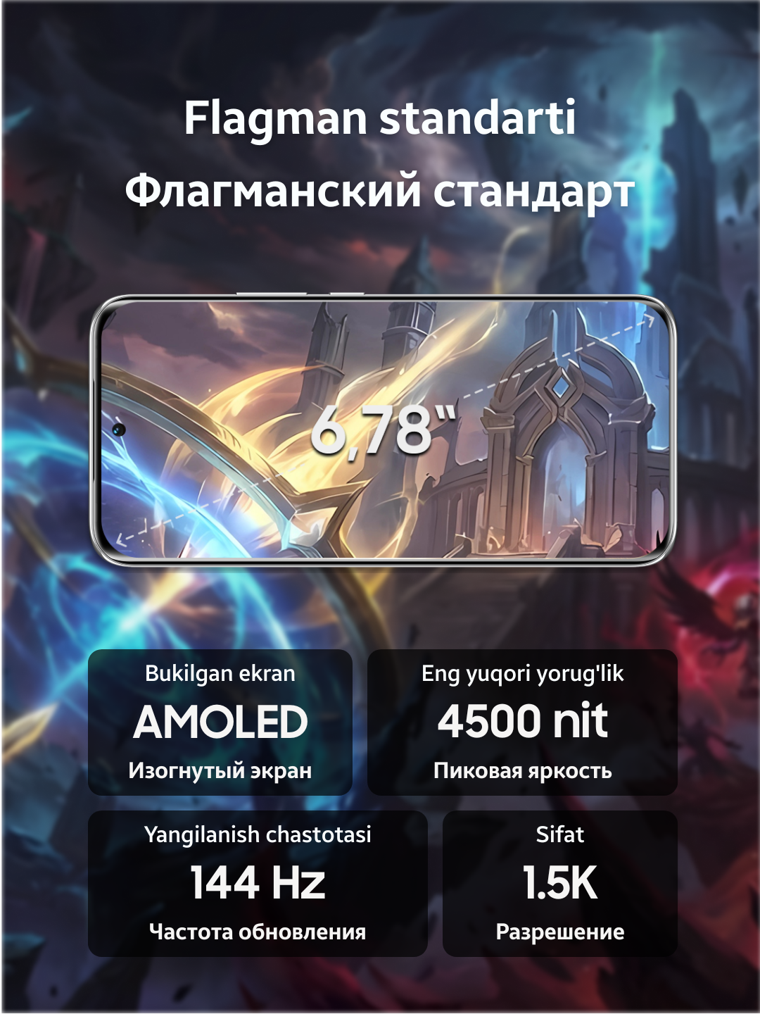 Смартфон TECNO Spark 40 Pro+, 8/256, белый, 6.78’, 2SIM, 5200 мАч, AMOLED экран — фото 1