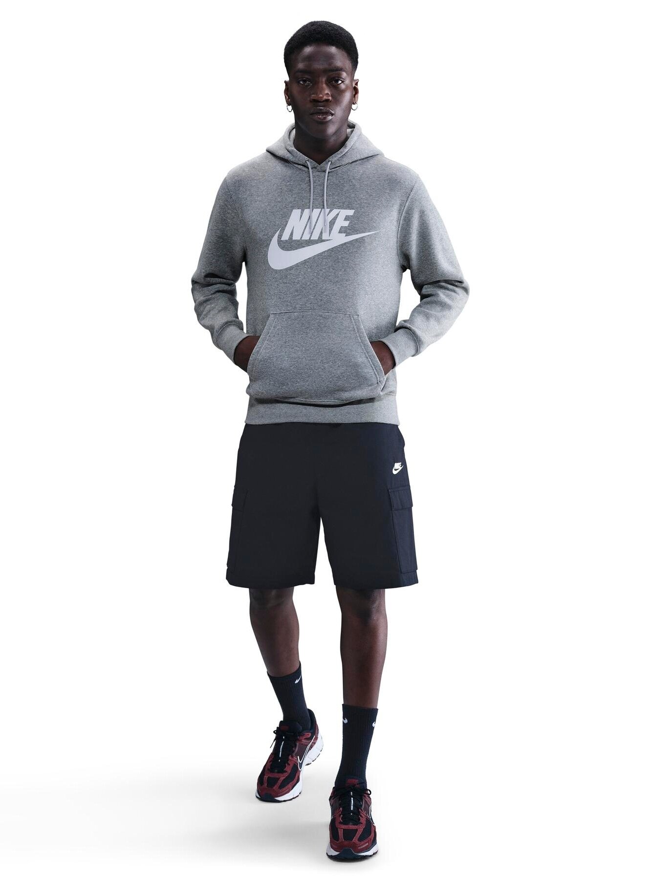 Худи спортивное NIKE Club, размер S , , серый — фото 1