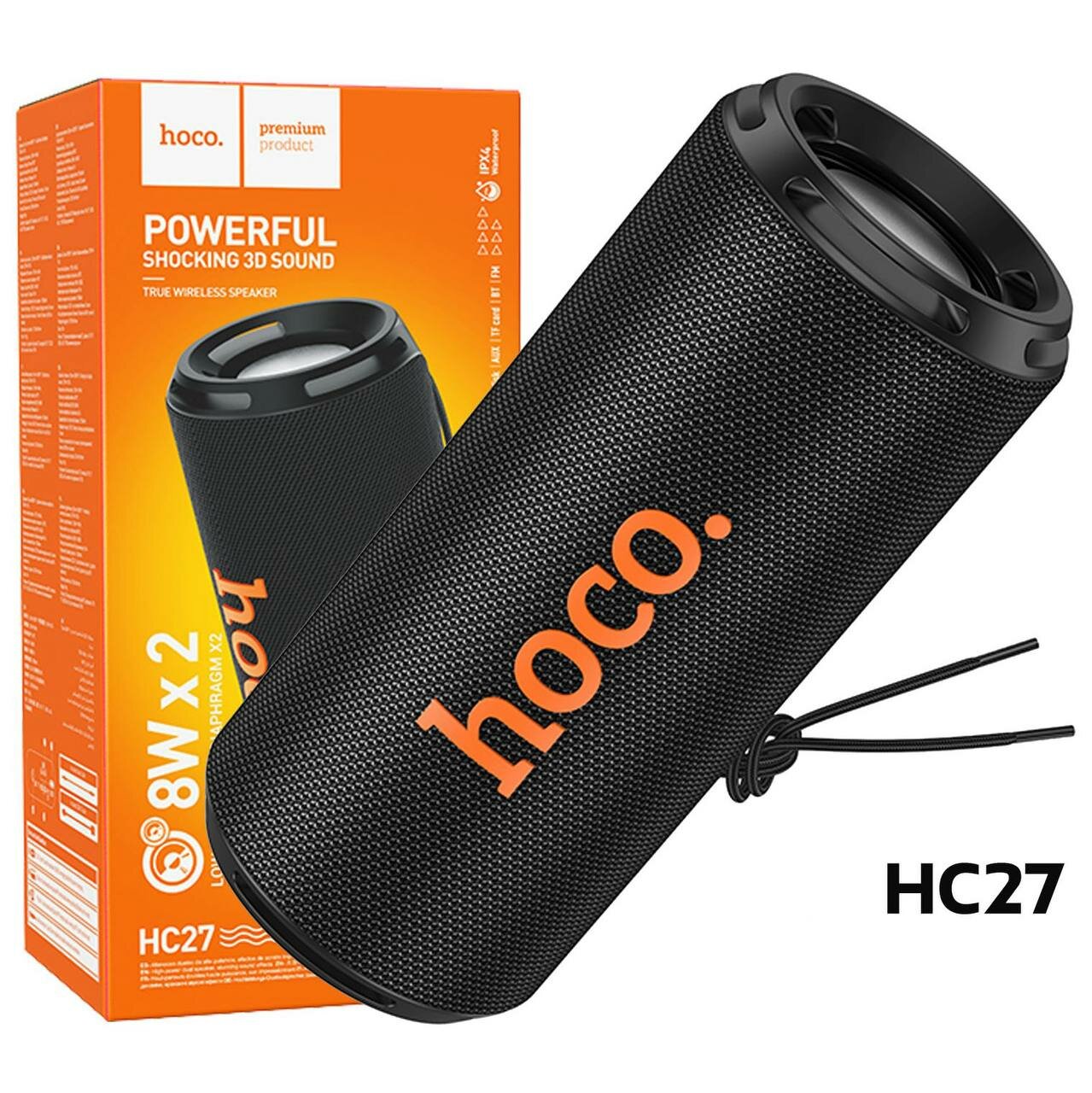 Портативная колонка Hoco HC27, Bluetooth 5.4, USB, SD, FM, 16 Вт, аккумулятор 1500 мА·ч