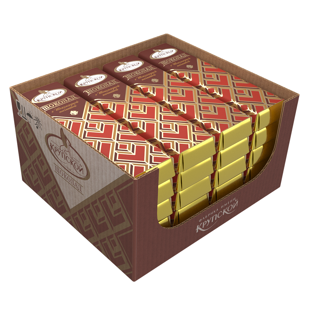 Батончик Фабрика им. Крупской с шоколадной начинкой, 940 г