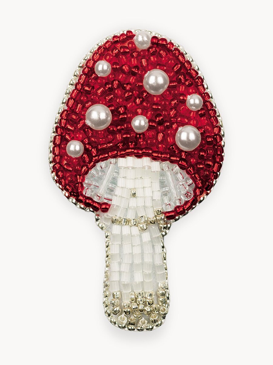 Набор для вышивания Klart 10-006 "Брошь. Мухомор" 4 х 7 см