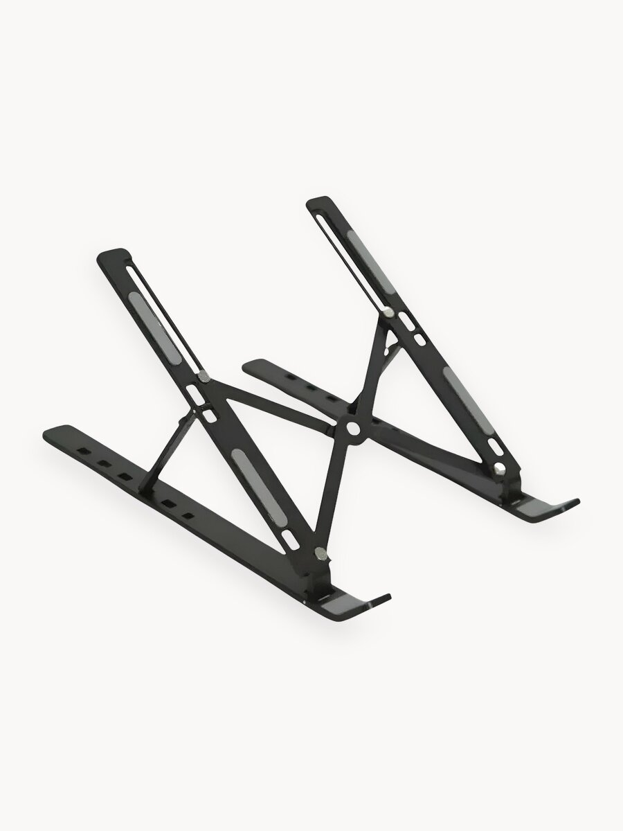 Подставка для ноутбука, складная, с регулировкой высоты, черная