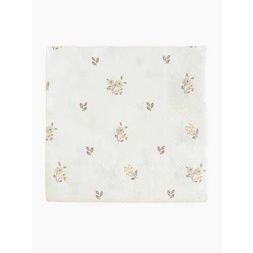 Салфетки бумажные 33х33 см 20 шт квадратные белые Винтажные цветы La flore 399₽
