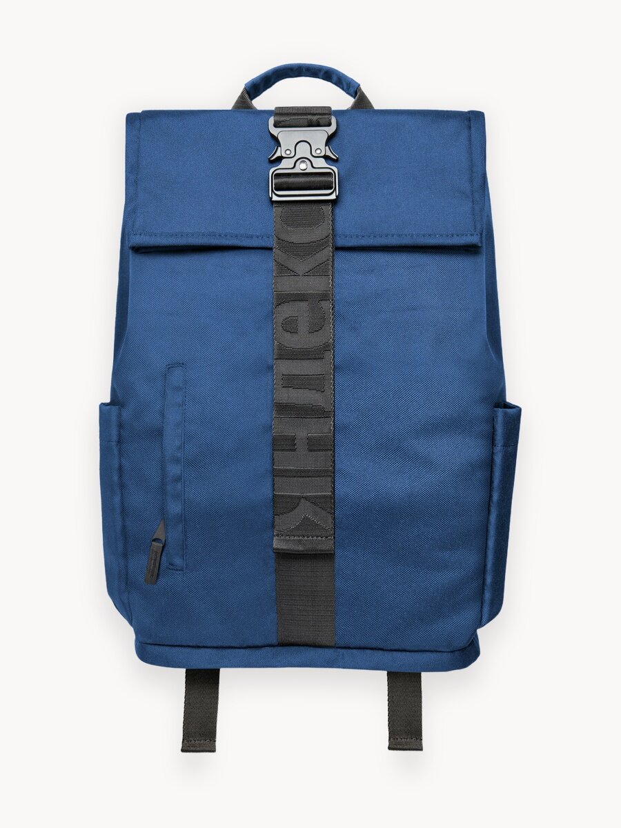 Базовый рюкзак Яндекс, версия 2.0, синий, непромокаемый, складывающийся отдел для обуви