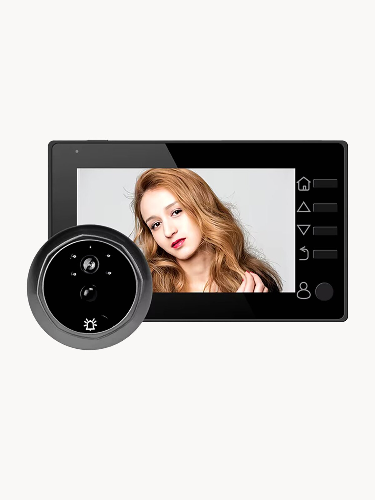 Видеодомофон, видеодомофон для квартиры, видеозвонок на дверь с камерой, комплект, экран 4.4 дюйма, 19 мелодий, ночное видение