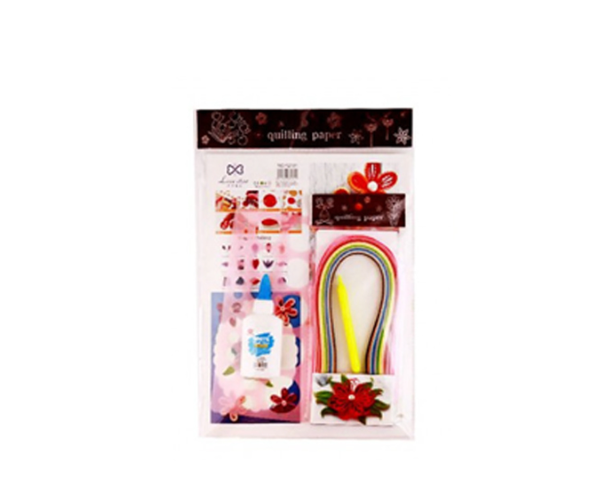 Набор для квиллинга 16цв 170шт+ручка трафарет клей ПВА MAZARI M-9934