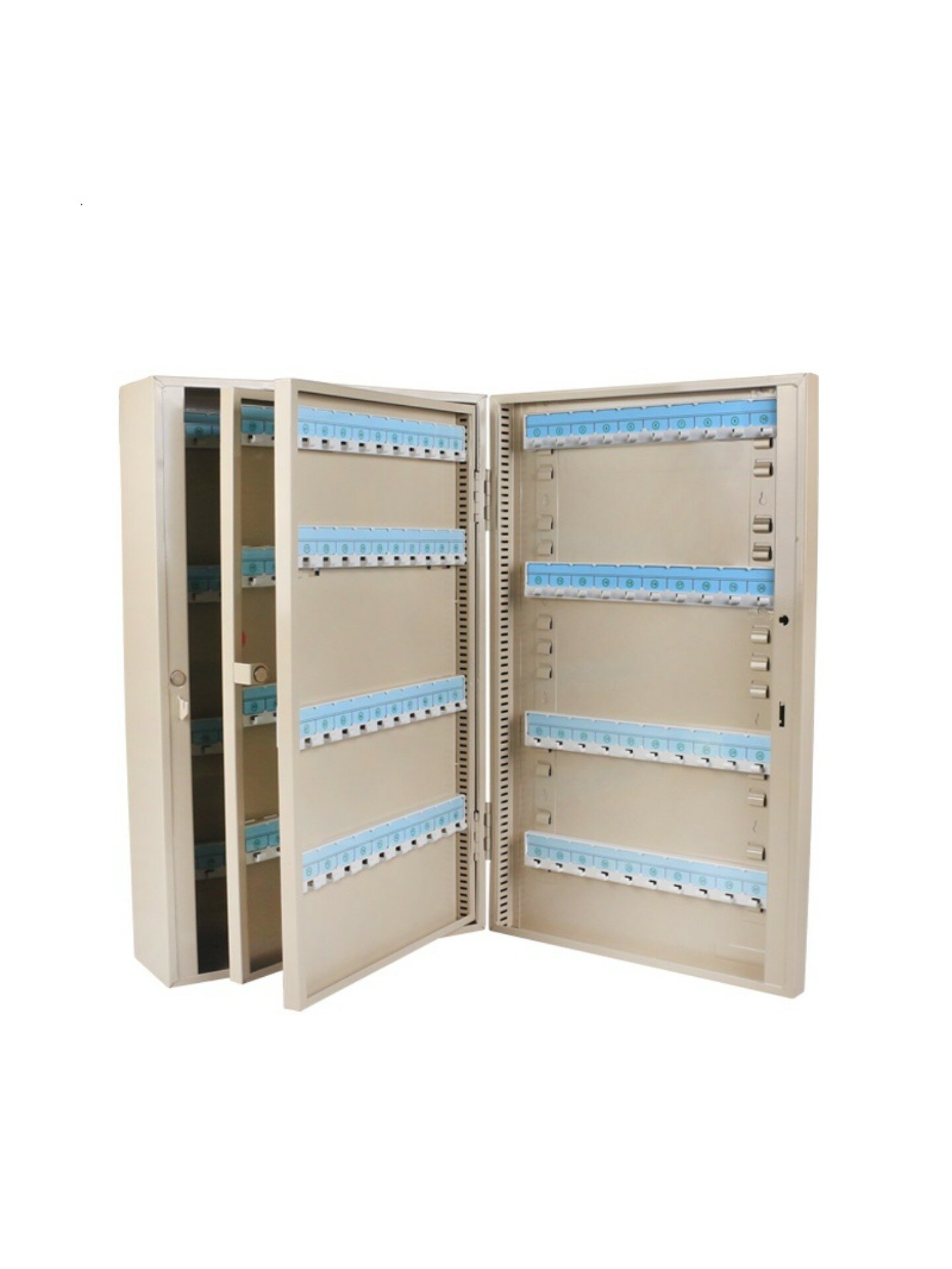 Шкаф для ключей на 80 шт, стальной, 390×635×70 мм, серый, 1 шт/упак