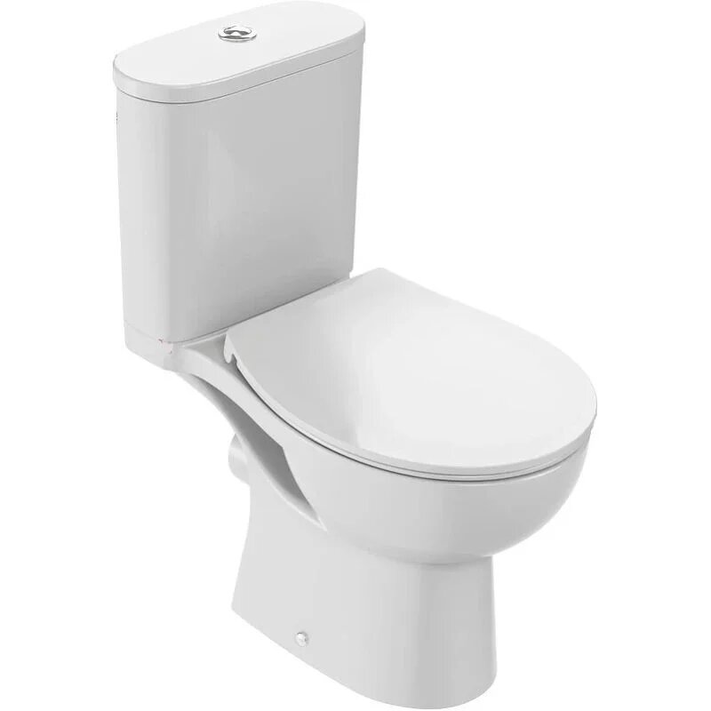 Унитаз-компакт напольный Jacob Delafon Louise E28062RU-00 с микролифтом безободковый фарфоровый антивсплеск белый с нижним подводом овальный