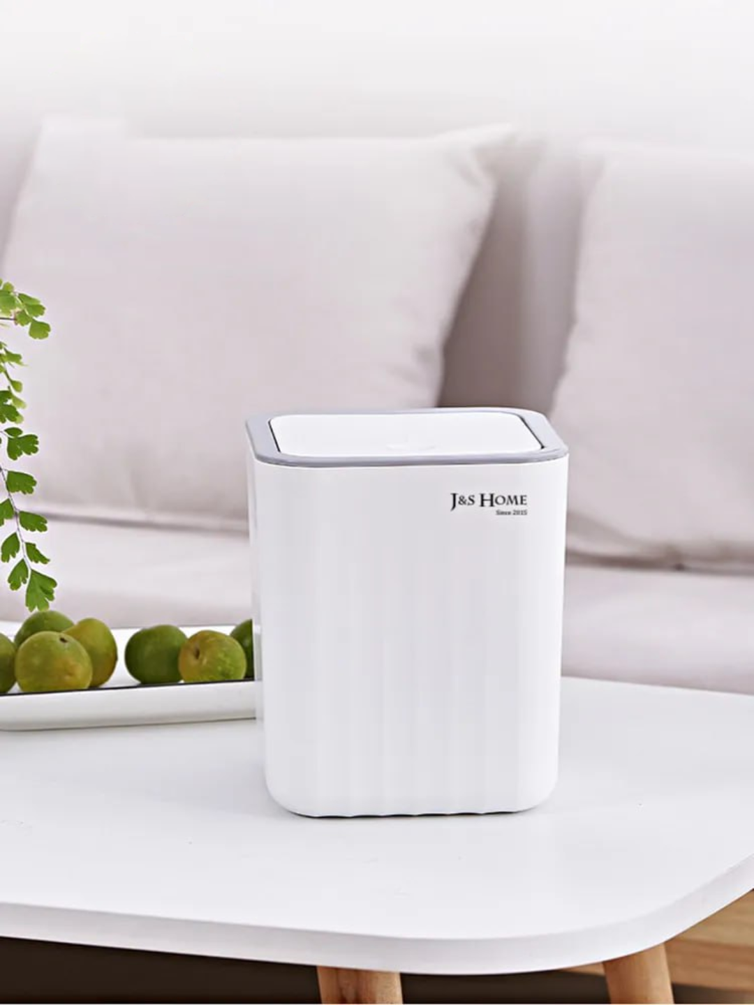 J&S Home Мусорный бак Волна, 2.6 л, 1 штук настольное мусорное ведро с крышкой