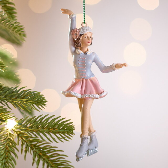 Елочная игрушка Девушка Люсинда на коньках 14 см Winter Deco 1001066