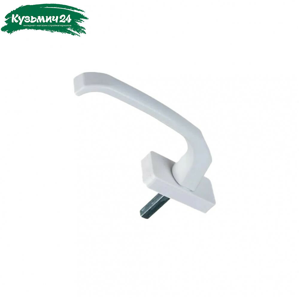 Ручка для пластиковых окон 007 квадратная алюминиевая WW белая