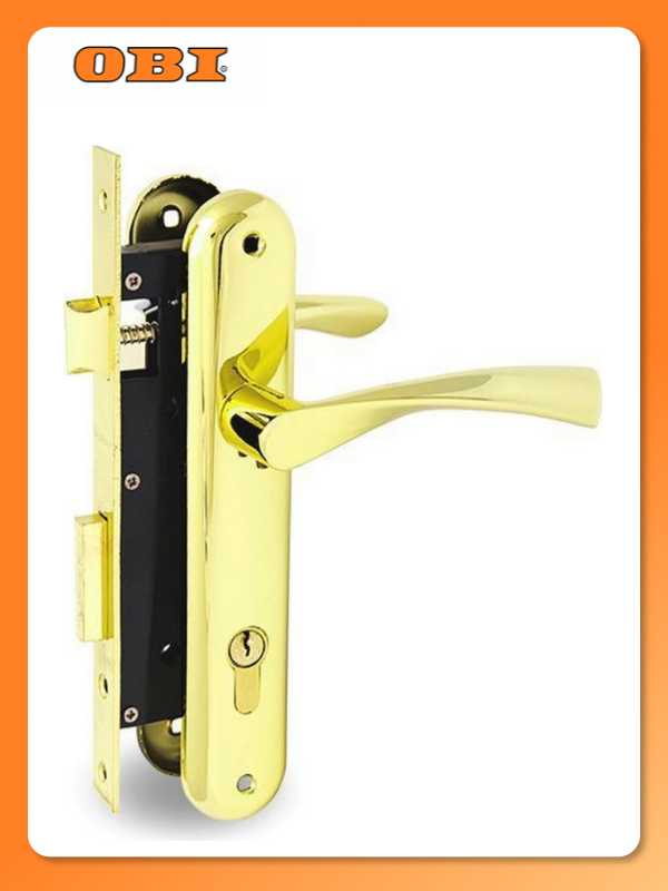 Замок Palladium AL 1853 цилиндровый межосевое расстояние 85 мм золотистый