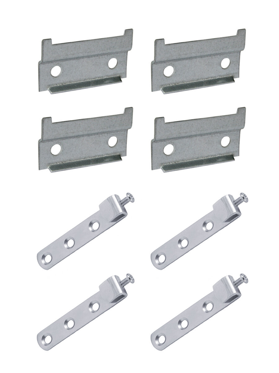 Комплект для крепления шкафов к стене кронштейн Indaux (4 шт.) + монтажная планка (4 шт.)