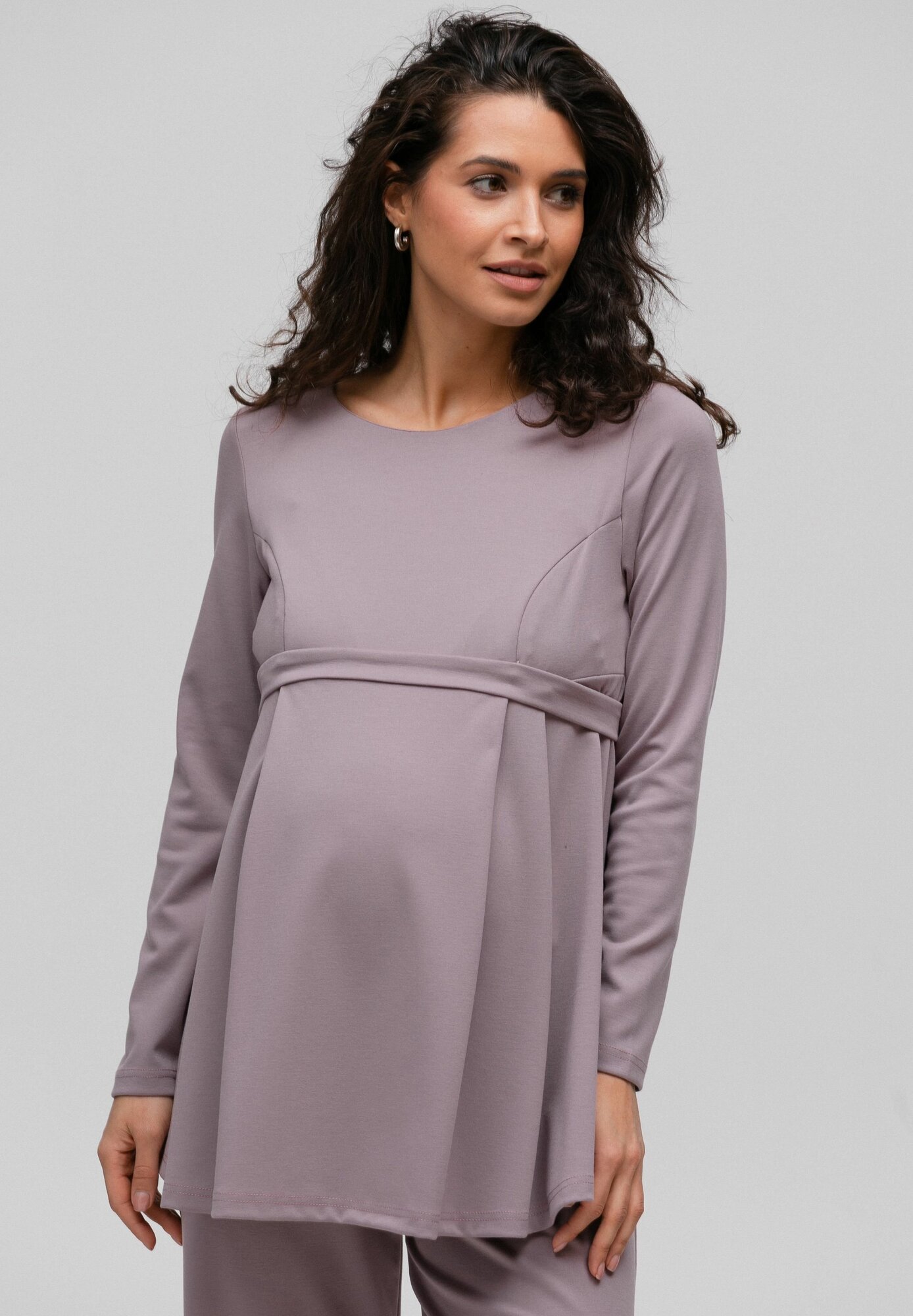 Блуза для кормящих мам  (для беременных) размер 42 кофе