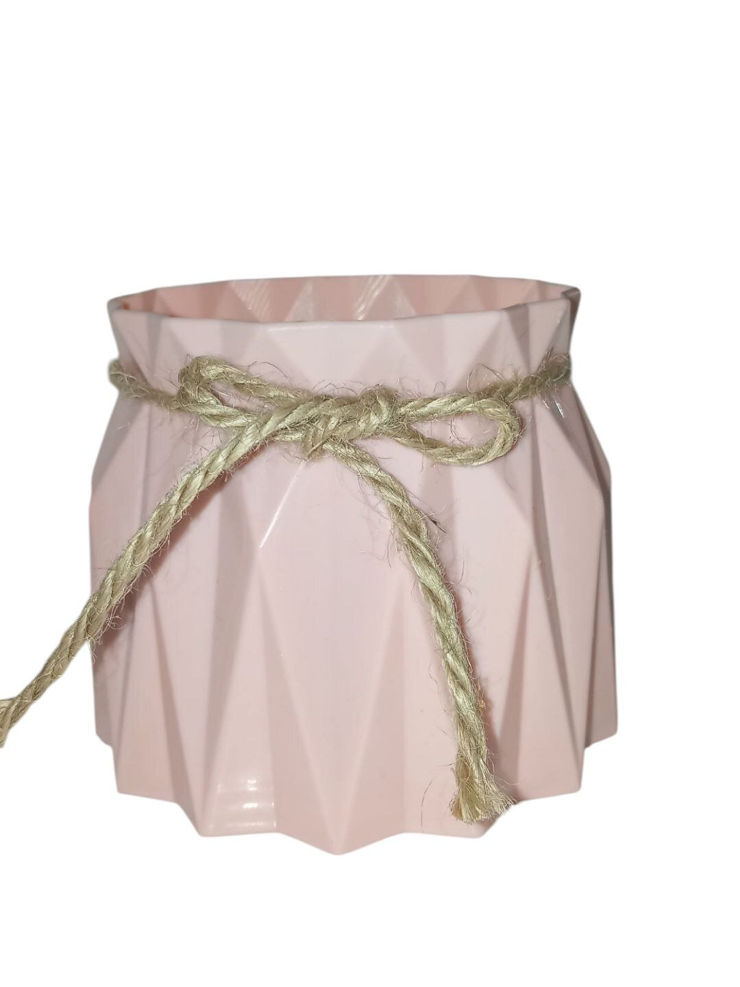 Ваза пластмассовая, для цветов, декор, высота 10 см, розовая