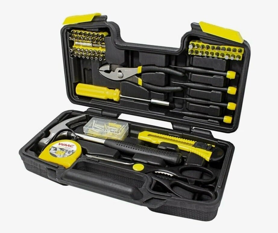 Набор ручных инструментов WMC TOOLS 10142 в пластиковом кейсе 142 предмета
