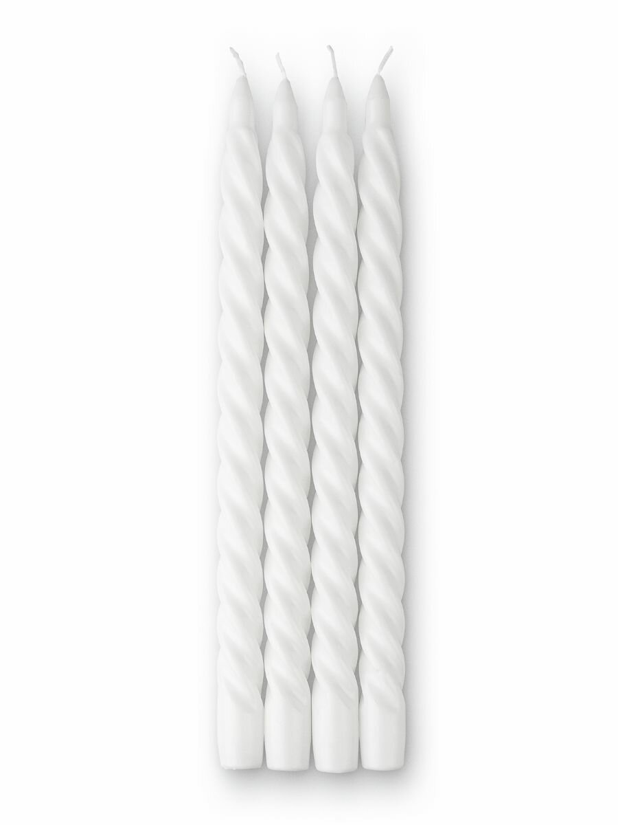 Свечи витые белые 10шт (премиум качества) — фото 1