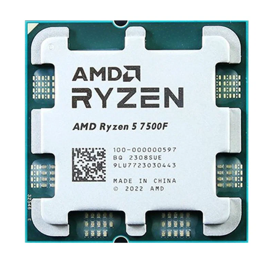Процессор AMD Ryzen 5 7500F, AM5, до 5.1 ГГц, мощный ПК‑процессор OEM — фото 1