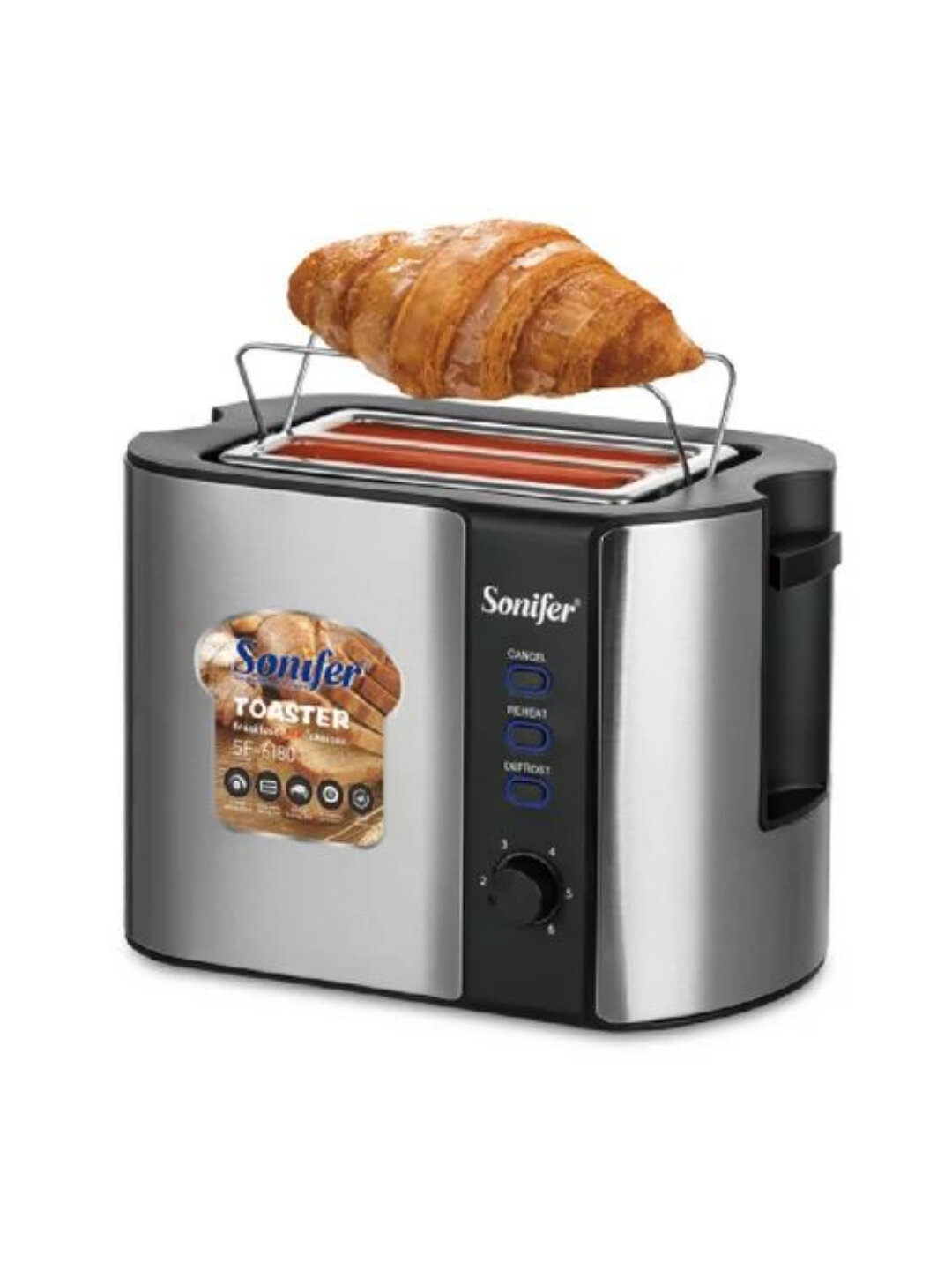Тостер Sonifer SF-6007/6088/6180, на 2 ломтика, быстрый и регулируемый
