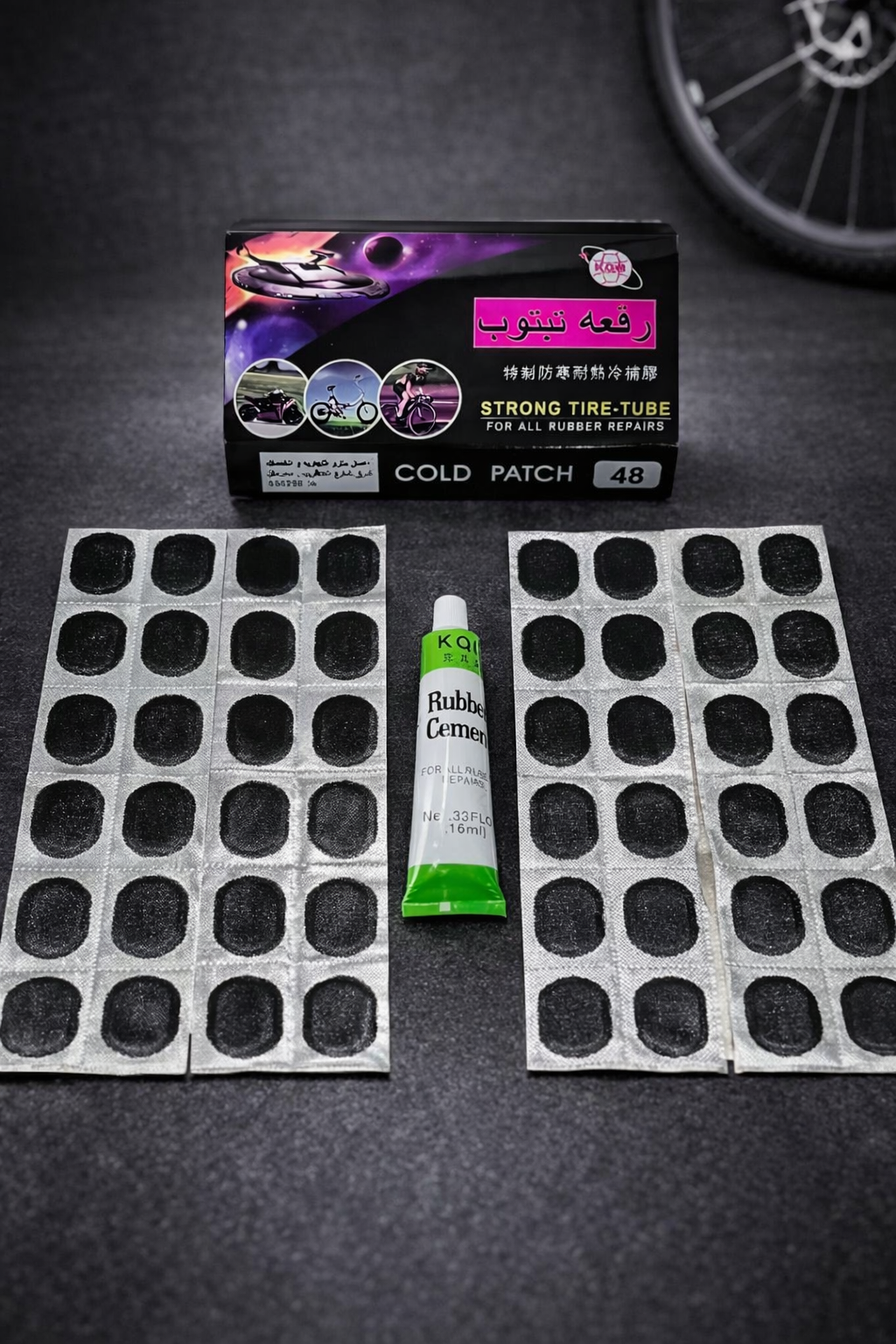 Велосипедные резиновые латки для ремонта камеры — универсальный набор 24 шт для городских, горных и детских велосипедов