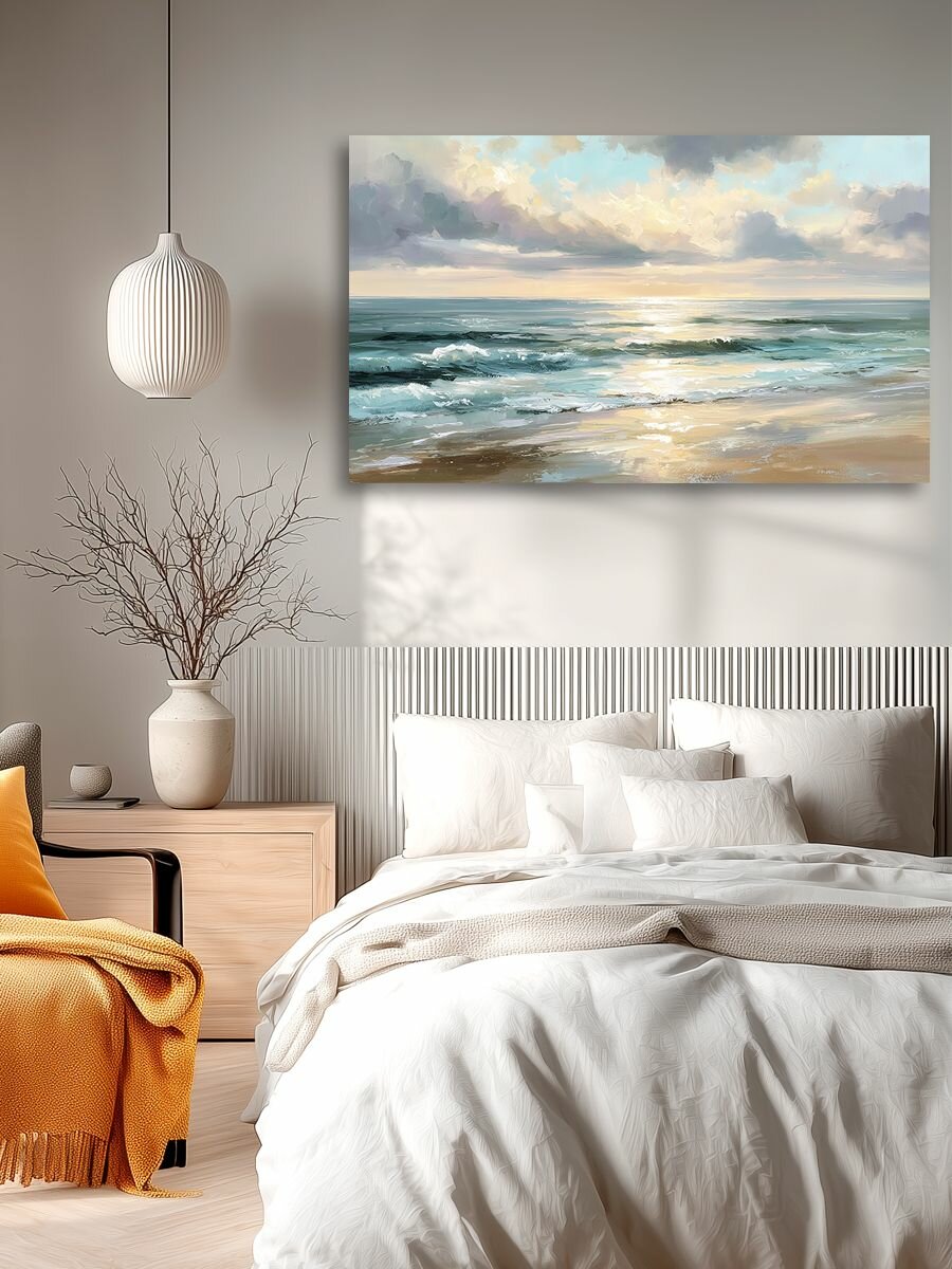 Картина на холсте LOFTime 60х100 Море закат масло КБ-1968-60100